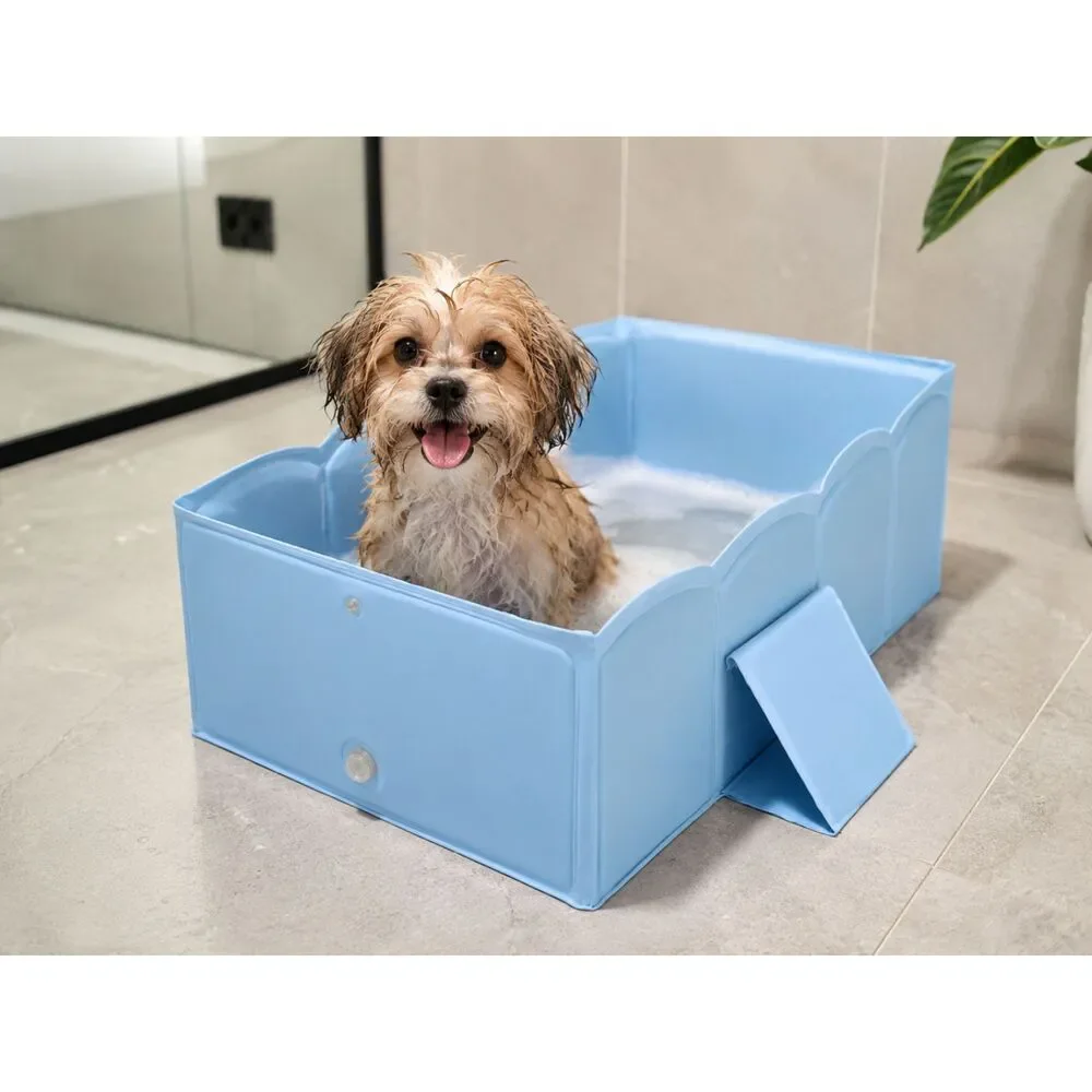 Baby Bath Tub Foldable Toddler Travel Bathtub Collapsible, Pet Bath Tub